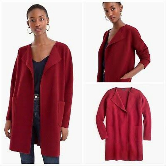 J. Crew Sweaters - J.Crew Juliette sweater blazer burgundy